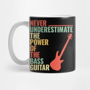 NEVER UNDERESTIMATE THE POWER OF THE bass guitar Mug